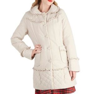 Damn Adorable Soma London Coat With Bow Buttons